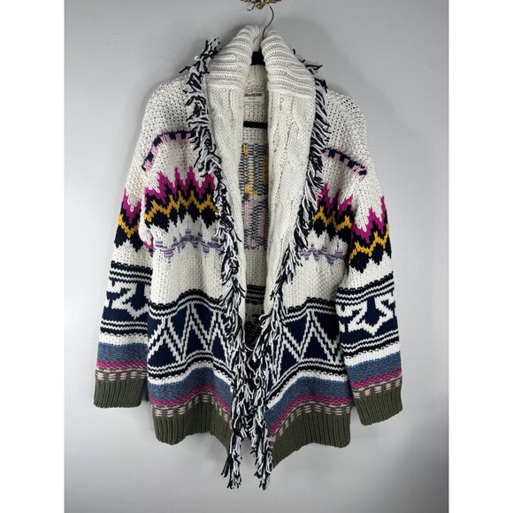 Zadig & Voltaire Ella Cardigan Jacket Fringe Enjoy Today Size M L NWT - Picture 7 of 12